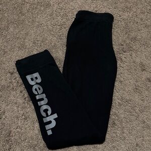 BENCH Straight Leg Sweatpants-Black-Sz Xs-Poly Cotton Blend-EUC